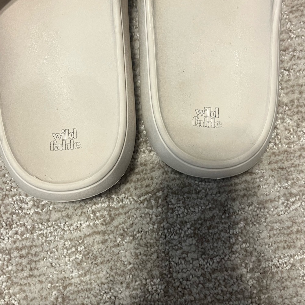 Cream Slide Sandals - Picture 5 of 6